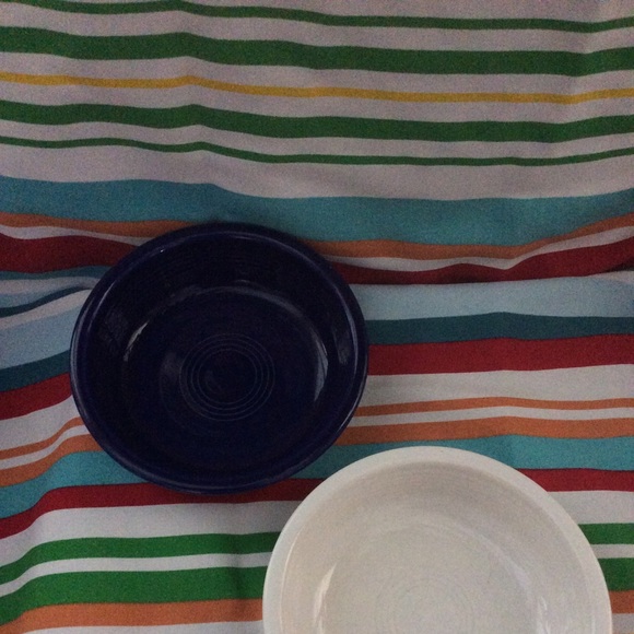 Fiestaware Pair of Soup Bowls Cobalt Blue & white - Picture 7 of 14